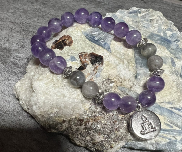 Bracelet Sagesse, Clairvoyance et Protection Améthyste et Labradorite