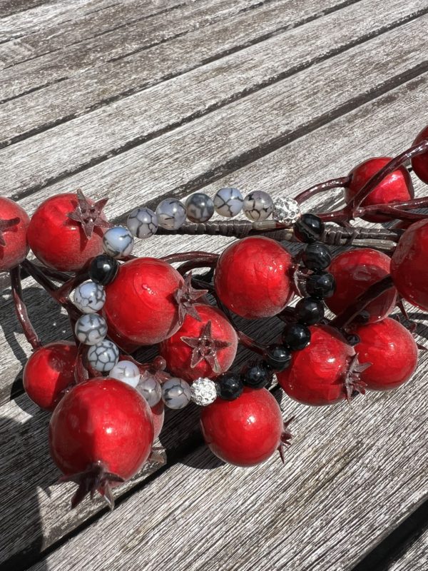 Bracelet Agate Veine Dragon et Onyx Noir  Equilibre et Motivation – Image 3