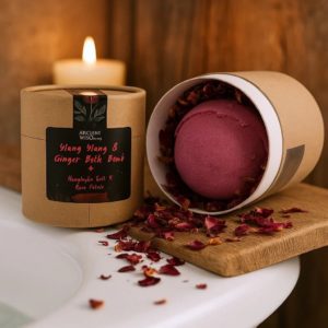 Ensemble cadeau Bombe et Sels de Bain aux fleurs - Ylang Ylang & Gingembre
