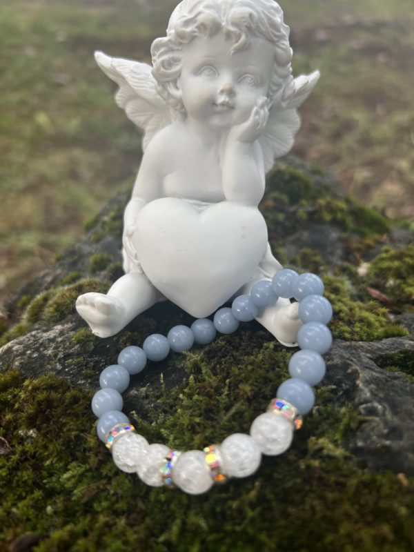Bracelet Amaya Angelite et Cristal de Roche – Image 3