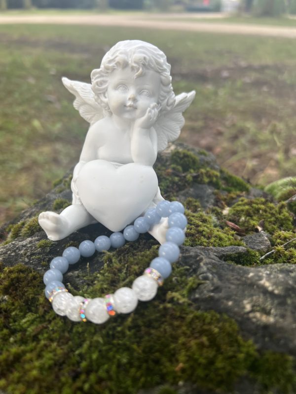 Bracelet Amaya Angelite et Cristal de Roche – Image 2