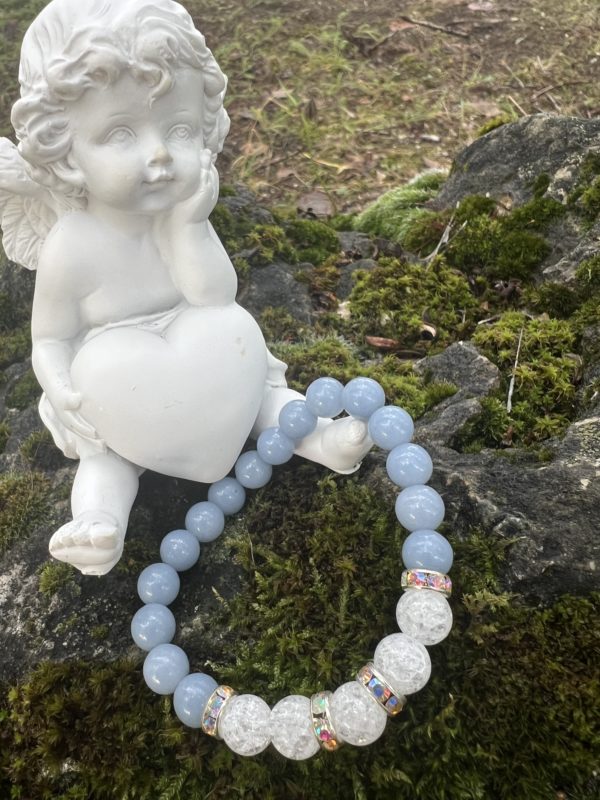 Bracelet Amaya Angelite et Cristal de Roche – Image 5