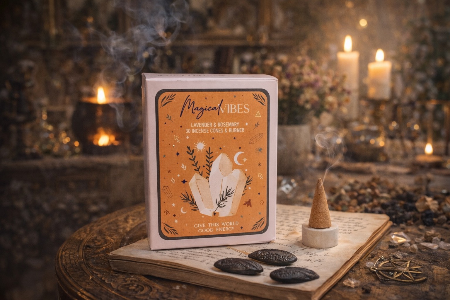Cônes d’Encens Lavande & Romarin – Magical Vibes – Image 2