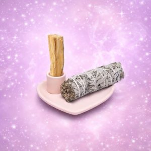 Coupelle de fumigation Coeur - Rose pâle