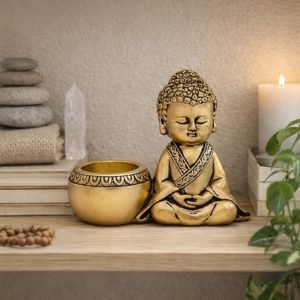 Photophore bouddha méditant