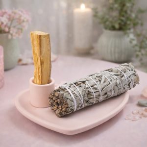 Coupelle de fumigation Coeur - Rose pâle